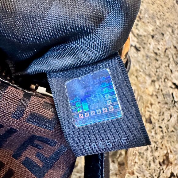 Fendi Zuccino Cuoio Borsa Pocket Bag Baguette - Picture 9 of 15